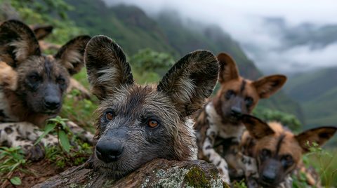 African wild dogs